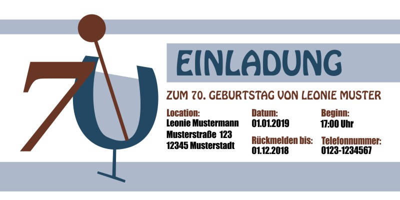 Beliebte Geburtstagseinladungen 70 Originelle Einladungskarten zum 70 Geburtstag