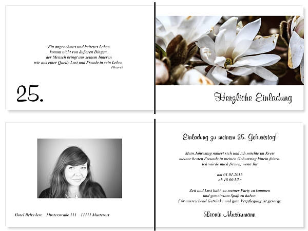 Individuelle Geburtstagseinladungen personalisierte Einladungen zum Geburtstag