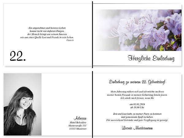Individuelle Geburtstagseinladungen personalisierte Einladungen zum Geburtstag