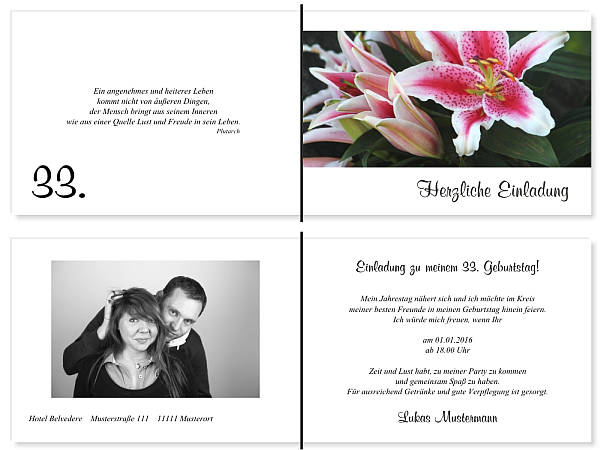Individuelle Geburtstagseinladungen personalisierte Einladungen zum Geburtstag