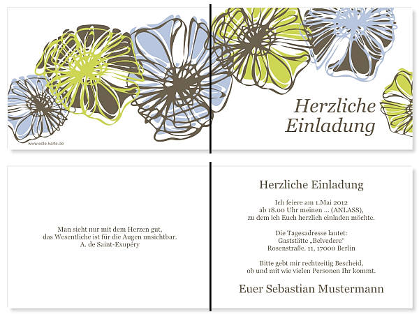 Individuelle Geburtstagseinladungen personalisierte Einladungen zum Geburtstag