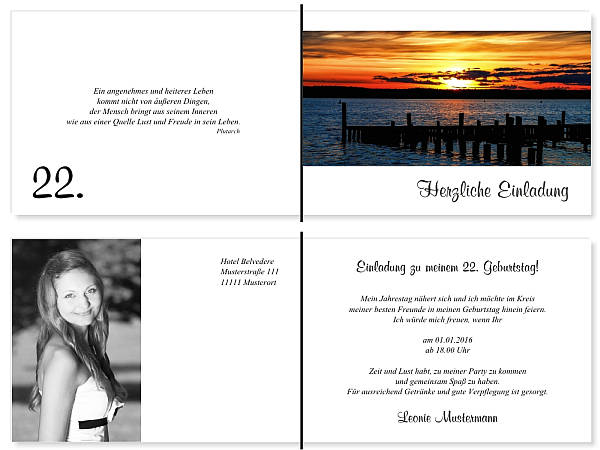 Individuelle Geburtstagseinladungen personalisierte Einladungen zum Geburtstag
