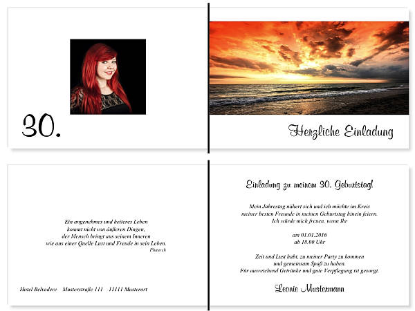 Individuelle Geburtstagseinladungen personalisierte Einladungen zum Geburtstag