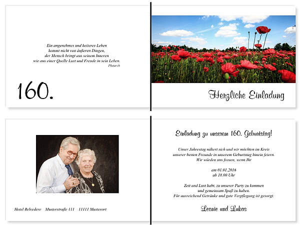 Individuelle Geburtstagseinladungen personalisierte Einladungen zum Geburtstag