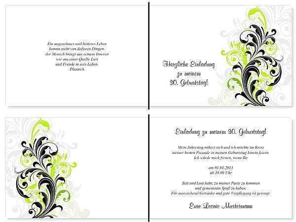 Individuelle Geburtstagseinladungen personalisierte Einladungen zum Geburtstag