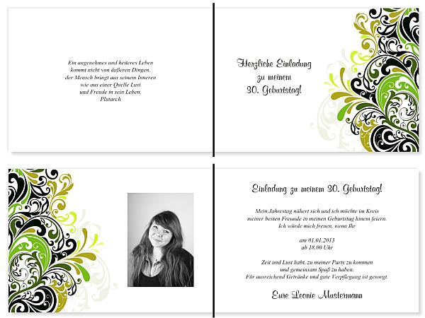Individuelle Geburtstagseinladungen personalisierte Einladungen zum Geburtstag