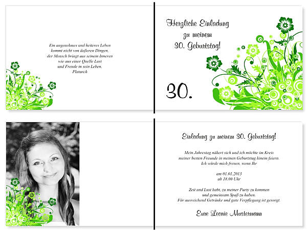 Individuelle Geburtstagseinladungen personalisierte Einladungen zum Geburtstag