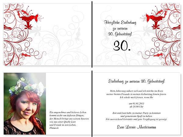 Individuelle Geburtstagseinladungen personalisierte Einladungen zum Geburtstag