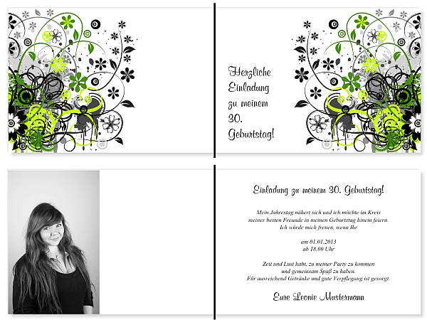 Individuelle Geburtstagseinladungen personalisierte Einladungen zum Geburtstag