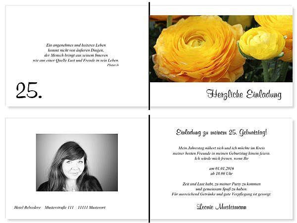 Individuelle Geburtstagseinladungen personalisierte Einladungen zum Geburtstag