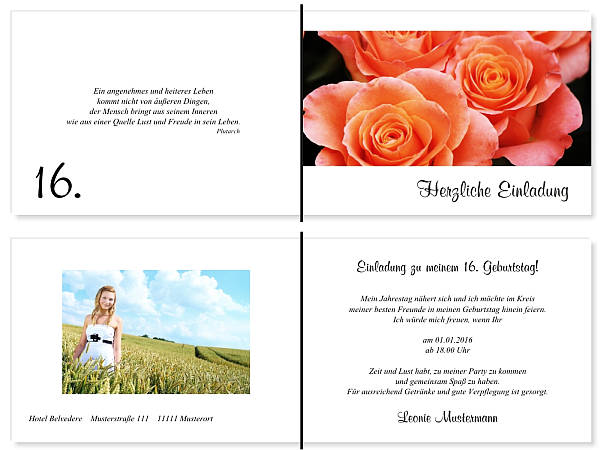 Individuelle Geburtstagseinladungen personalisierte Einladungen zum Geburtstag