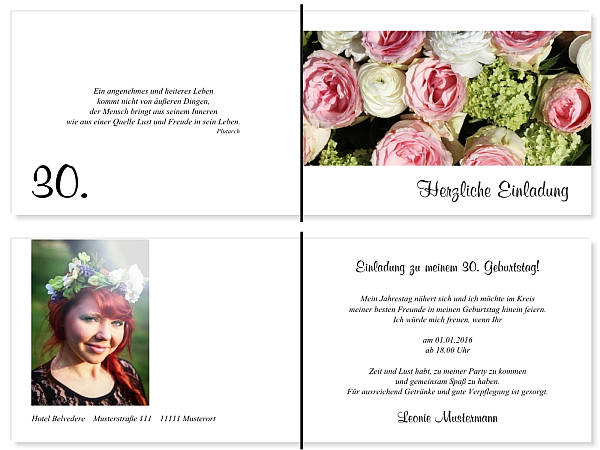 Individuelle Geburtstagseinladungen personalisierte Einladungen zum Geburtstag