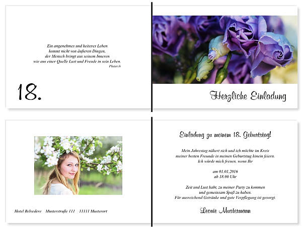 Individuelle Geburtstagseinladungen personalisierte Einladungen zum Geburtstag