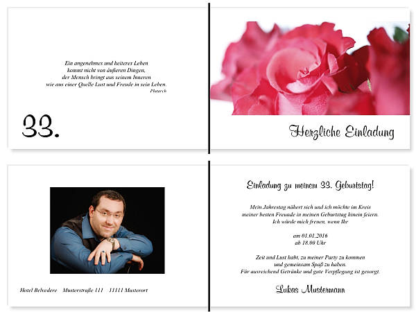 Individuelle Geburtstagseinladungen personalisierte Einladungen zum Geburtstag