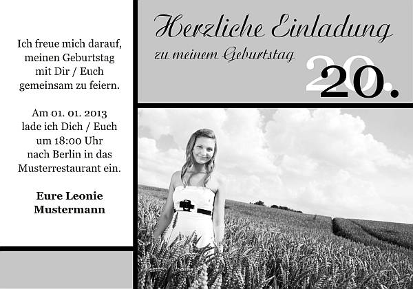Individuelle Geburtstagseinladungen personalisierte Einladungen zum Geburtstag