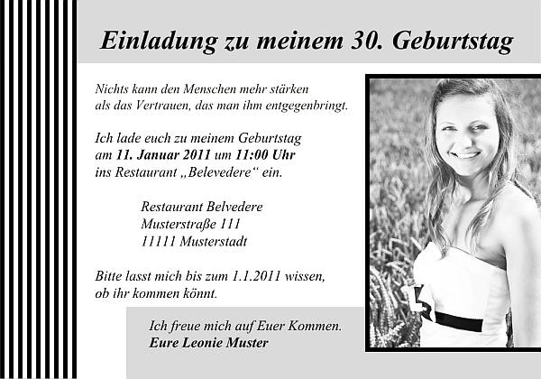 Individuelle Geburtstagseinladungen personalisierte Einladungen zum Geburtstag