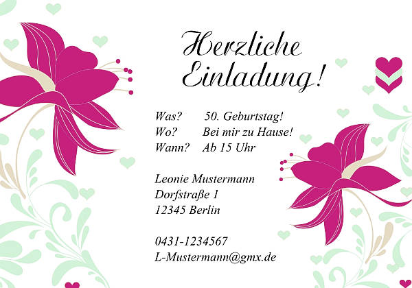 Individuelle Geburtstagseinladungen personalisierte Einladungen zum Geburtstag