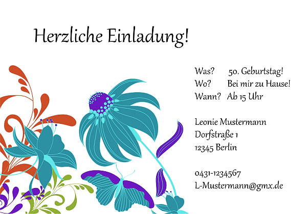 Individuelle Geburtstagseinladungen personalisierte Einladungen zum Geburtstag