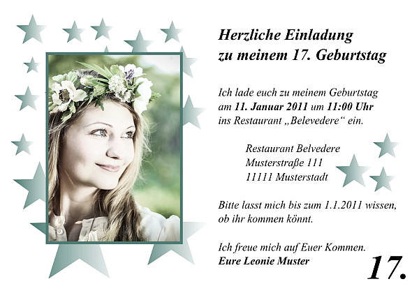 Individuelle Geburtstagseinladungen personalisierte Einladungen zum Geburtstag