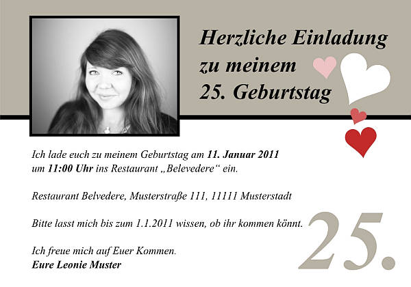 Individuelle Geburtstagseinladungen personalisierte Einladungen zum Geburtstag
