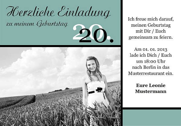 Individuelle Geburtstagseinladungen personalisierte Einladungen zum Geburtstag