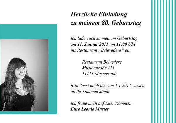 Individuelle Geburtstagseinladungen personalisierte Einladungen zum Geburtstag