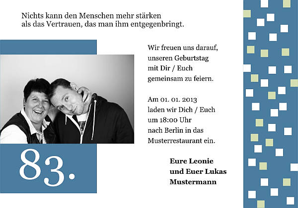 Individuelle Geburtstagseinladungen personalisierte Einladungen zum Geburtstag