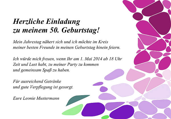 Individuelle Geburtstagseinladungen personalisierte Einladungen zum Geburtstag