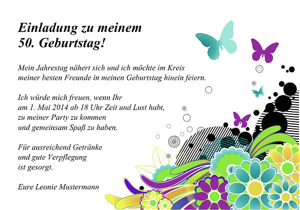 Individuelle Geburtstagseinladungen personalisierte Einladungen zum Geburtstag