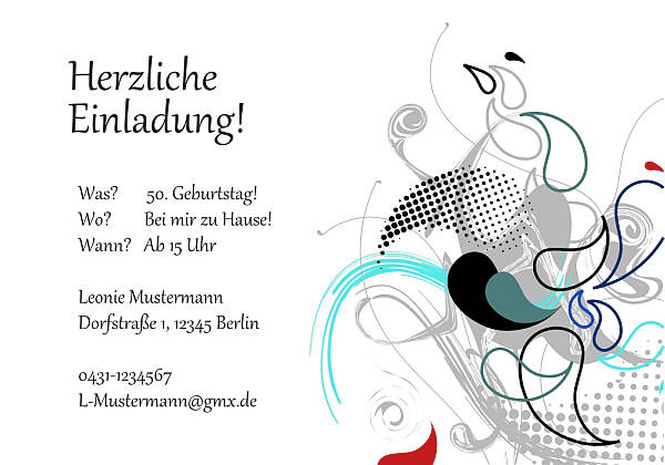 Individuelle Geburtstagseinladungen personalisierte Einladungen zum Geburtstag
