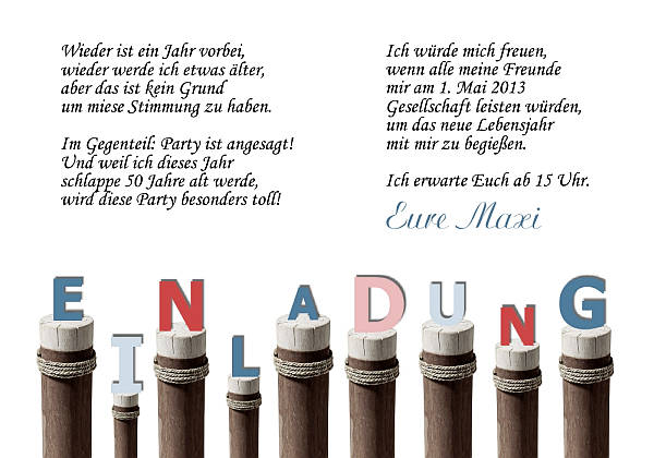 Individuelle Geburtstagseinladungen personalisierte Einladungen zum Geburtstag