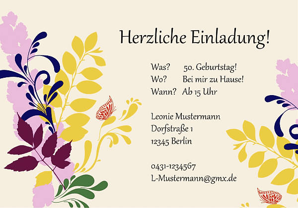 Individuelle Geburtstagseinladungen personalisierte Einladungen zum Geburtstag