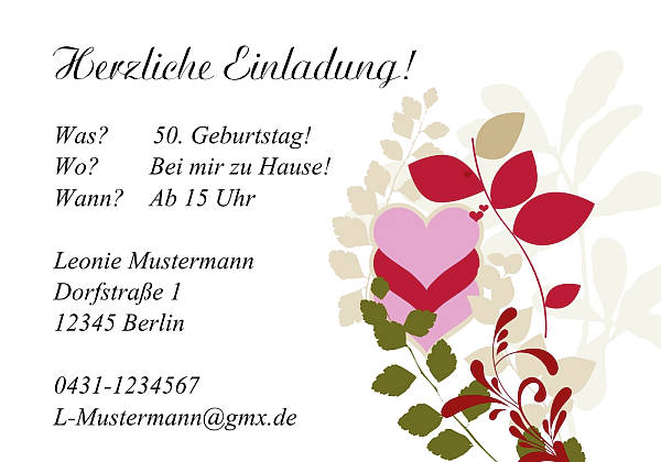 Individuelle Geburtstagseinladungen personalisierte Einladungen zum Geburtstag