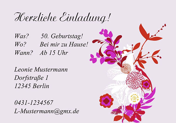Individuelle Geburtstagseinladungen personalisierte Einladungen zum Geburtstag