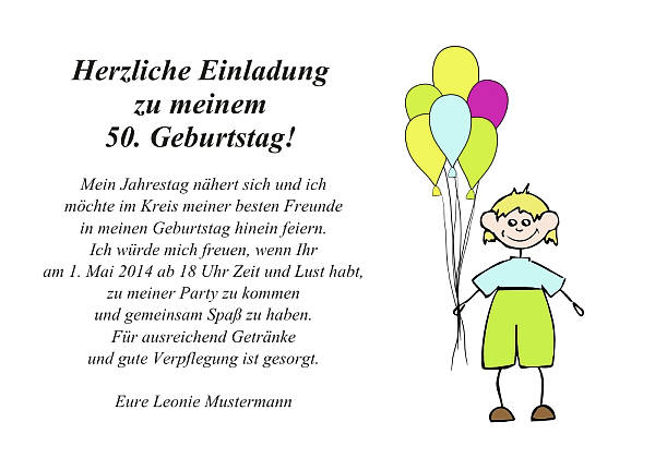 Individuelle Geburtstagseinladungen personalisierte Einladungen zum Geburtstag