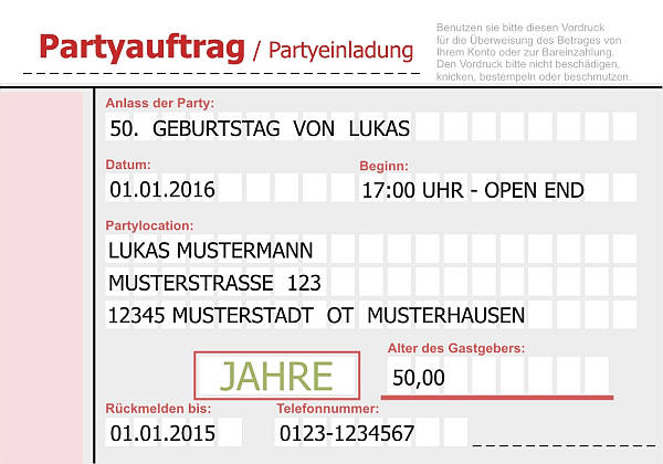 Individuelle Geburtstagseinladungen personalisierte Einladungen zum Geburtstag