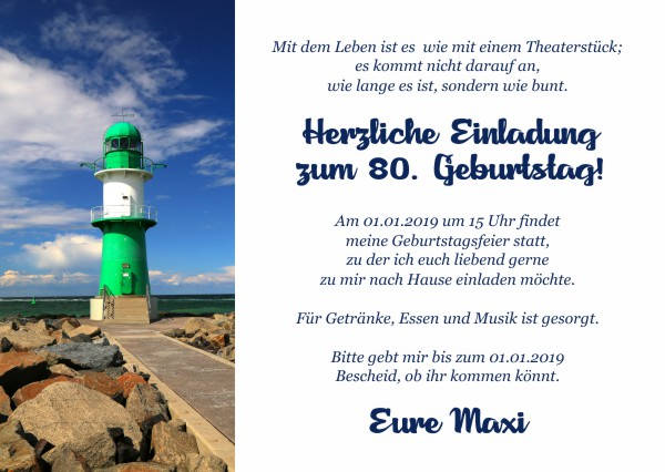 Maritime Geburtstagseinladungen Maritime Einladungskarten zum Geburtstag