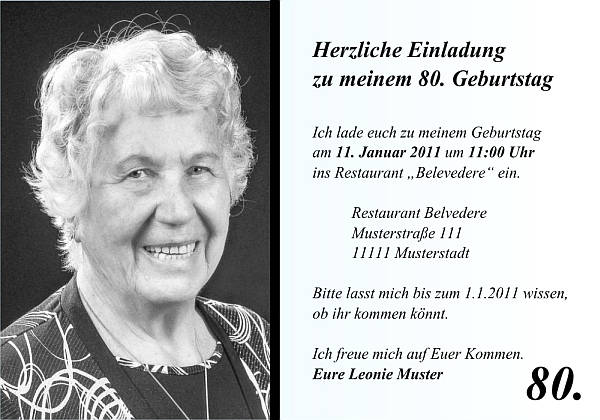 Individuelle Geburtstagseinladungen personalisierte Einladungen zum Geburtstag