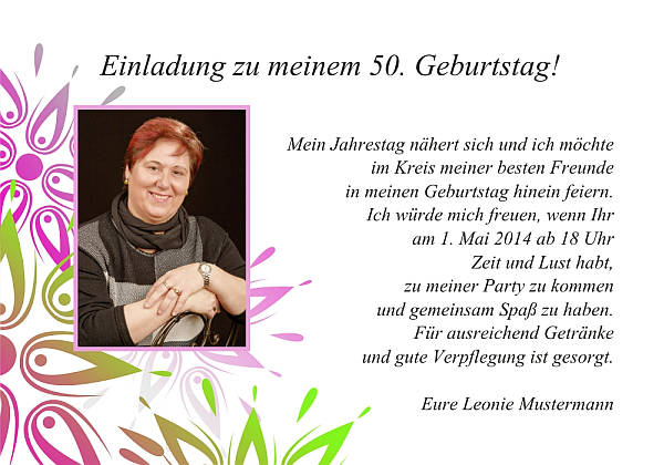 Individuelle Geburtstagseinladungen personalisierte Einladungen zum Geburtstag