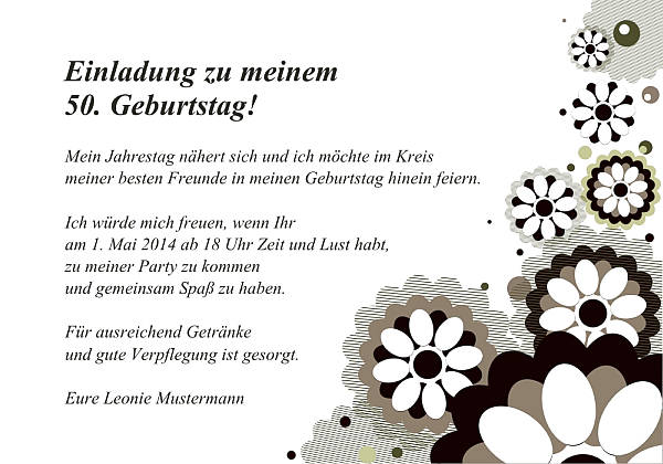 Individuelle Geburtstagseinladungen personalisierte Einladungen zum Geburtstag