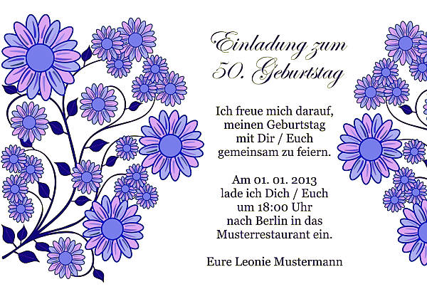 Individuelle Geburtstagseinladungen personalisierte Einladungen zum Geburtstag