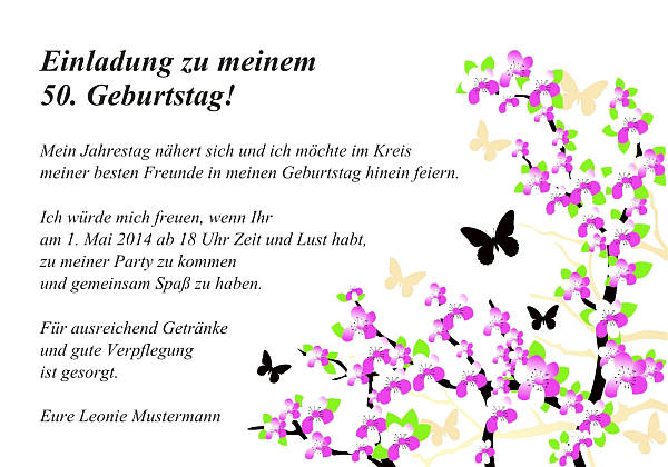 Individuelle Geburtstagseinladungen personalisierte Einladungen zum Geburtstag