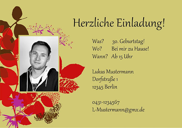 Individuelle Geburtstagseinladungen personalisierte Einladungen zum Geburtstag