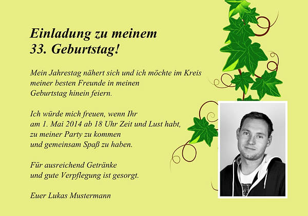 Individuelle Geburtstagseinladungen personalisierte Einladungen zum Geburtstag
