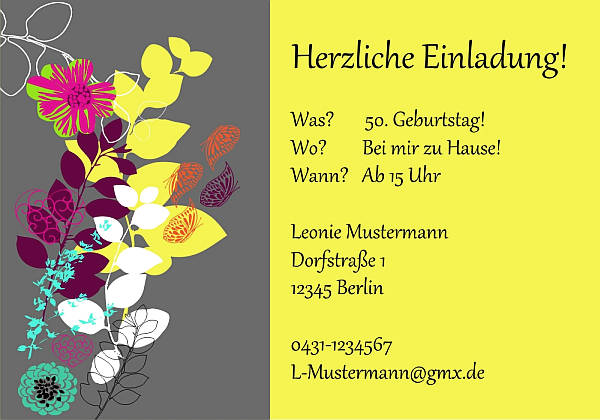 Individuelle Geburtstagseinladungen personalisierte Einladungen zum Geburtstag