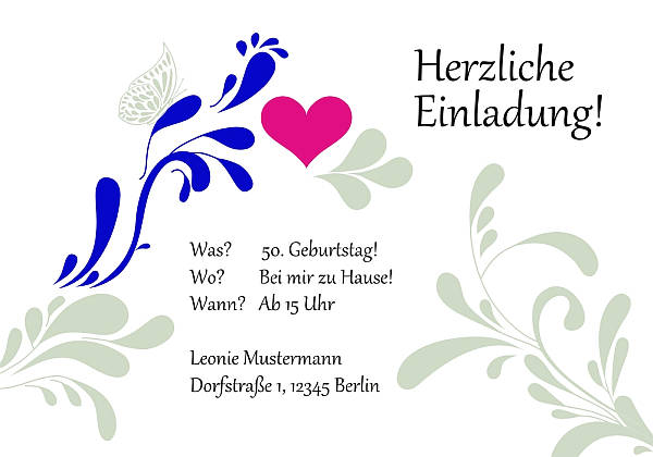 Individuelle Geburtstagseinladungen personalisierte Einladungen zum Geburtstag