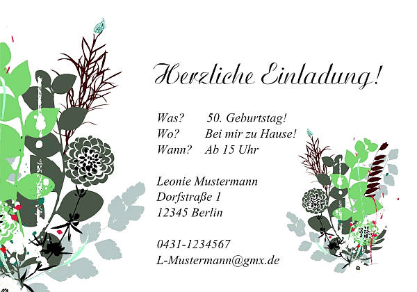 Individuelle Geburtstagseinladungen personalisierte Einladungen zum Geburtstag
