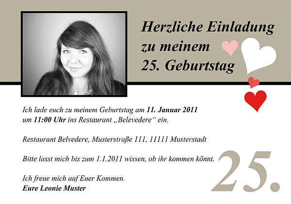 Individuelle Geburtstagseinladungen personalisierte Einladungen zum Geburtstag