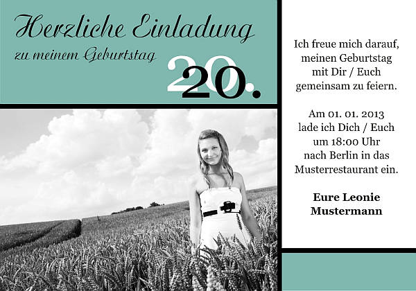 Individuelle Geburtstagseinladungen personalisierte Einladungen zum Geburtstag