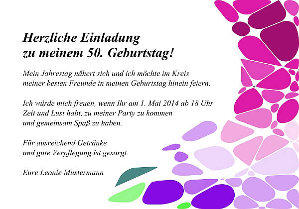 Individuelle Geburtstagseinladungen personalisierte Einladungen zum Geburtstag